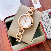 Fos**l Ladies' Rose Gold-Tone Watch with Crystal Accents