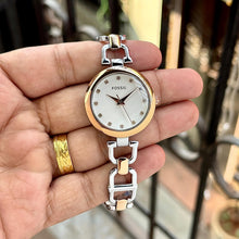Fos**l Ladies' Rose Gold-Tone Watch with Crystal Accents